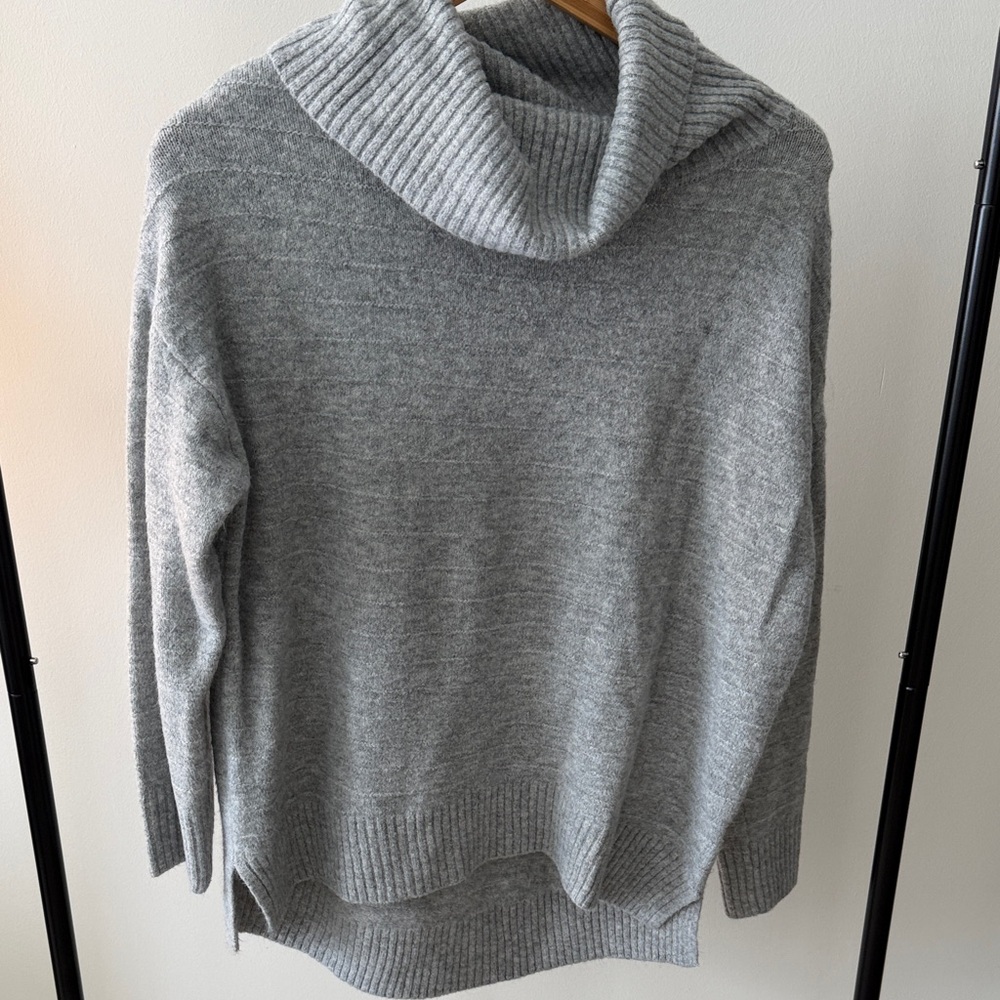 Old Navy Heather Gray Cowl Neck Sweater